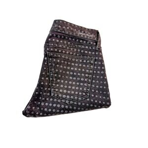 Current Elliott The Stiletto Black Polka Dot Skinny Denim Jeans Size 27